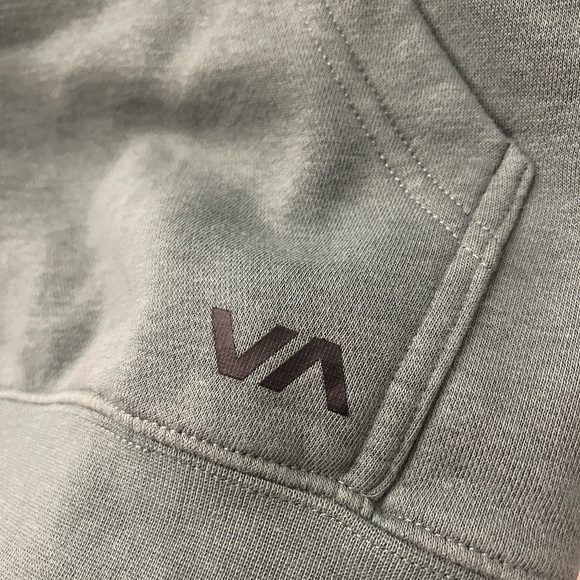 RVCA Green Hoodie Pullover with Logo - Picture 5 of 5